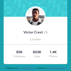 Frontend Mentors Profile Card Challenge